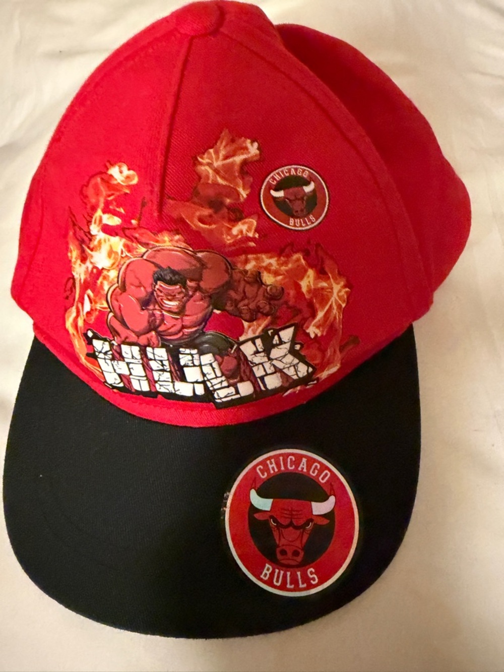 Chicago Bulls Red and Black Kids Cap with Graphic